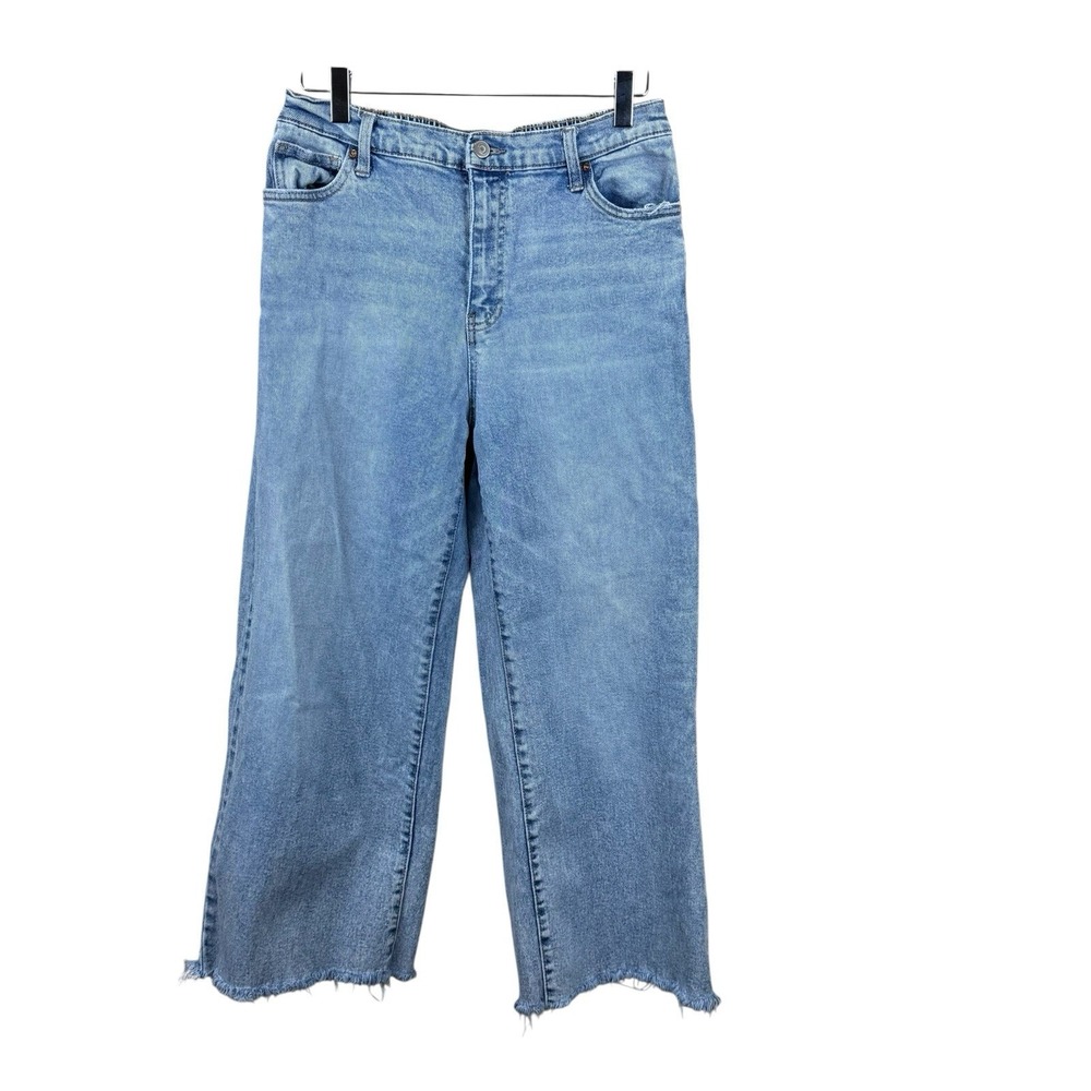 BCBG Wide Leg Baggy Jeans Women Denim Light Wash High‎ Rise Skater Size 9/29